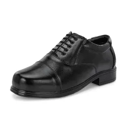 Server Mens Oxford Shoe || Uniform Dress Shoe || Black Formal Shoes || Office Shoes Hand Made || Police Shoes Leather L