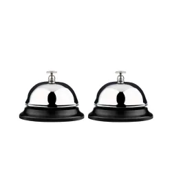 Service Bell, Call Bell, Desk Bell, Big Button, 2Pack, Improved Version