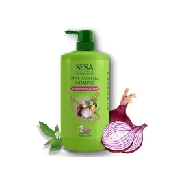 SESA Ayurvedic Anti Hairfall Shampoo For Dry And Frizzy Hair Reduces Hairfall Made With 6 Ayurvedic Herbs Paraben Free Shampoo - 1 L