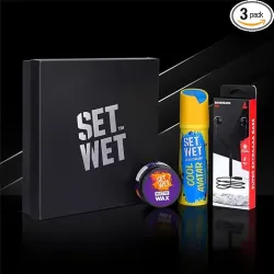 Set Wet Combo- 60 gm Matte Wax+150ml Cool Avatar Deo+boAt Bassheads 104 Earphones