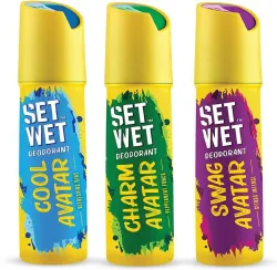 Set Wet Cool Charm Swag Deodorant Po3