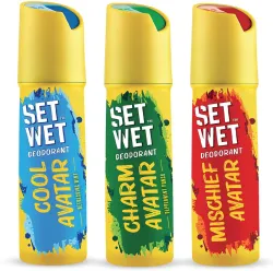 SET WET Cool, Charm Deodorant Spray -For Men