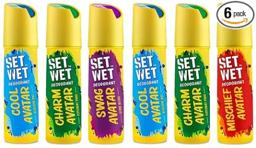Image of Set Wet Deodorant Fresh Spray Perfume SET OF 6