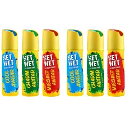 SET WET Deodorant Spray Perfume Cool, Charm & Mischief Avatar for men, 150ml (Pack of 6)