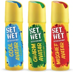Set Wet Mens Deodorant Combo - 450ml (3 x 150ml)