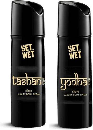 Image of SET WET Yodha Long Lasting Body Spray  (300 ml, Pack of 2)