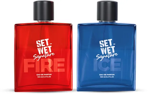 Image of SET WET Fire & Ice Perfume for Men, 200ml (Pack of 2)
