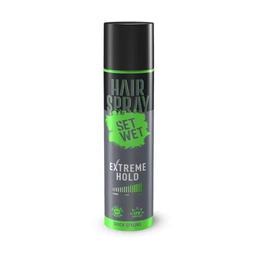 Image of Set Wet Hair Spray 200ml | For Men & Women | Extreme, Long-lasting Hold | With Soy, Rice & Oat Protein | UV Protect | SL