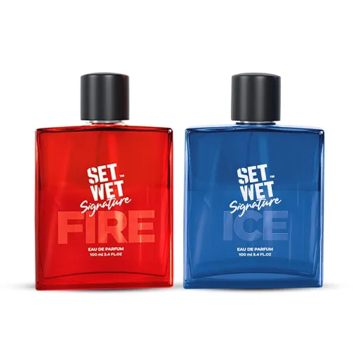 Image of Set Wet Perfume for Men ICE & FIRE 100ml X 2 Packs | Long Lasting Perfume for Men|Gift for Men