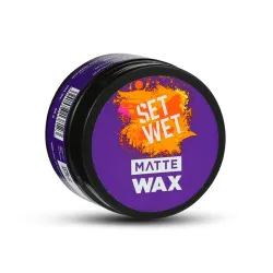 Set Wet Hair Wax For Men - Matte Wax, 60g | Matte Look, Strong Hold, Restylable Anytime, Easy Wash Off | No Paraben, No 