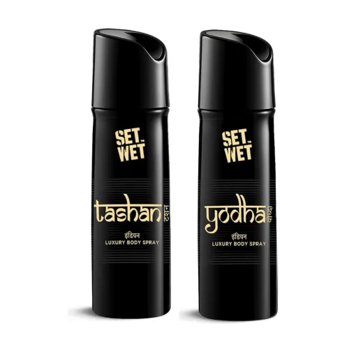 Image of Set Wet Tashan & Yodha Indian Luxury Body Spray I Long Lasting Body Spray for Men I Manly & Luxury Fragrance for Men, 15