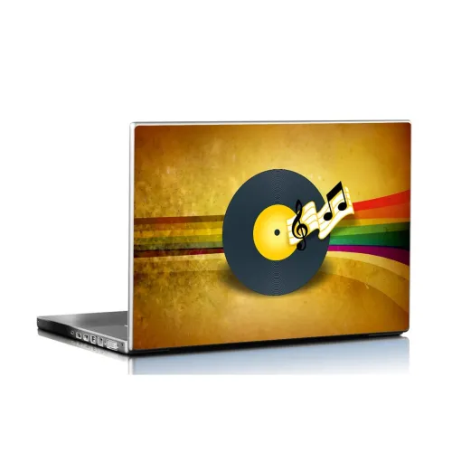 Image of Seven Rays Retro Music Vinyl Laptop Skin Covers 