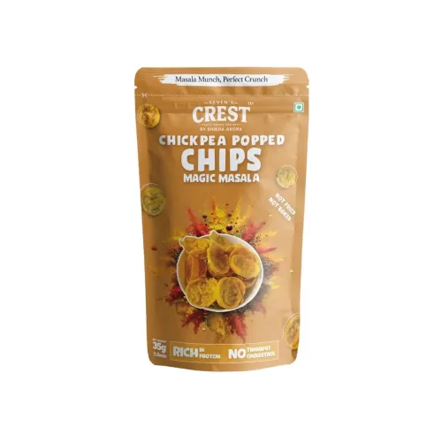 Image of Seven's Crest Chickpea Popped Chips Magic Masala 35g (Pack of 3)