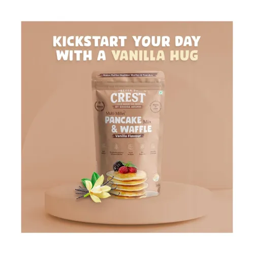Image of Seven's Crest Multi Millet Pancake & Waffle Mix – Vanilla, 200g (Pack of 1) |