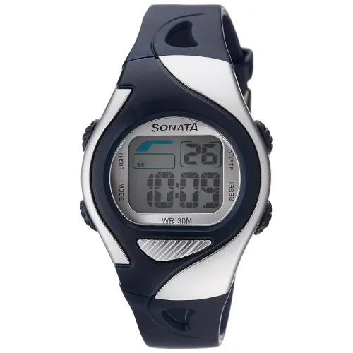 Image of SF Digital Dial Blue Plastic Strap Unisex Watch - NT87011PP03