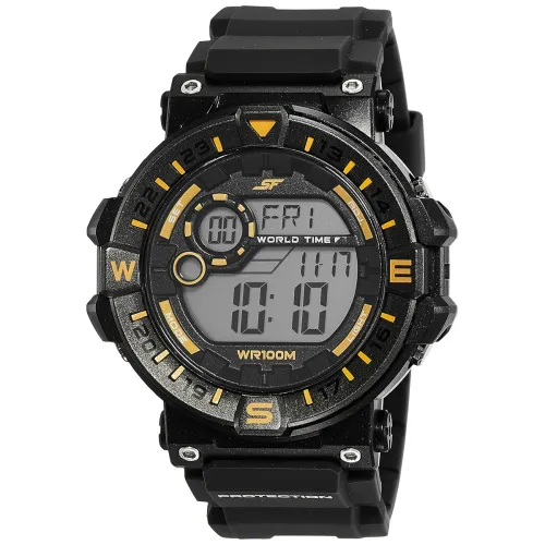 Image of SF Digital Dial Plastic Strap Watch for Men-NM77061PP02