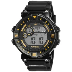 SF Digital Dial Plastic Strap Watch for Men-NM77061PP02