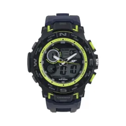 SF Neon Analog-Digital Black Dial Mens Synthetic Watch - 77104Pp01 / 77104Pp01