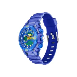 SF Quartz Analog Digital Blue Dial TPU Strap Watch for Men-77070PP10