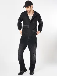SF JEANS by Pantaloons Men Hooded Bomber Jacket