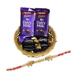 SFU E Com Designer Elephant Rakhi Chocolate Gift Hamper