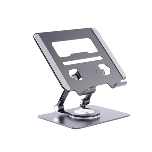 Image of SG-Mart 360° Rotating Tablet Stand Aluminium Alloy Adjustable Height Rotation Bracket for Desk Ergonomic Foldable Alumin