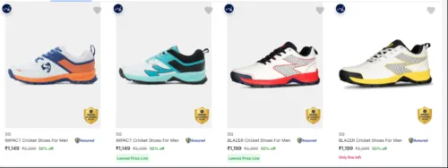 Image of SG Men’s Sports Shoes at minimum 50% Discount