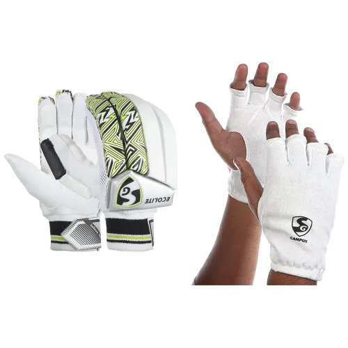 Image of SG Ecolite Cricket RH Batting Gloves, Junior Color May Vary Campus Inner Gloves, Junior (Colour May Vary)