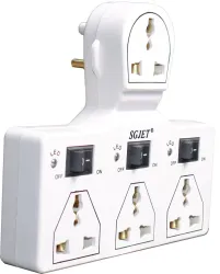 SGJET 4 Universal Socket 3 Switch Multi Plug Extension Board
