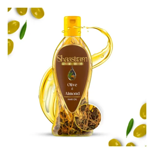 Image of Shaastram Olive & Almond Herbal Hair Oil for Men & Women 180ml