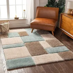 Shaggy 3x5 Feet Fluffy Area Rug Non-Slip Beige