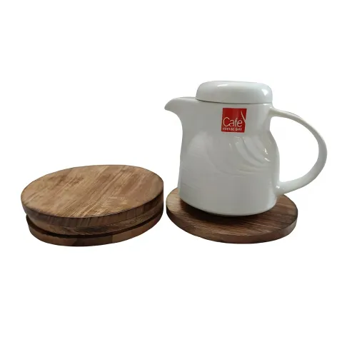 Image of SHAHAZ Wooden Trivet Set (Pack of 4)