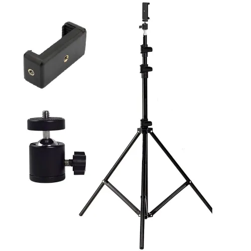 Image of Shahn 7-Feet Portable Adjustable Tripod Stand with Ball Head & Mobile Clip
