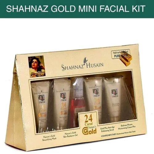 Image of Shahnaz Husain Husain 24 carat gold facail kit 40+15ml  (55 ml)