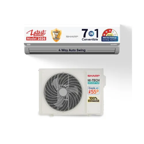 Image of Sharp 1.5 Ton 3 star, New Star Rated, Split AC (4 Way Swing, 100% copper, Hi-Tech Inverter Compressor, 7-1 Convertible,T