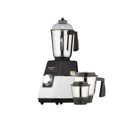 Sharp 500W Mixer Grinder hybrid Copper Motor, SS-304 Grade Stainless steel blade, Auto Cutoff, food grade ring, Variable