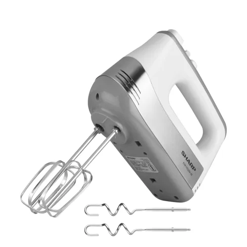 Image of SHARP Hand Mixer EM-H50N-W (500W), 5-Speed, Turbo Mode, Multiple Hooks for Whisking and Dough Making