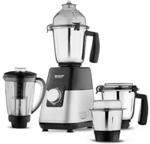 Image of Sharp EM Series 500W Mixer Grinder (4 Jars, White)