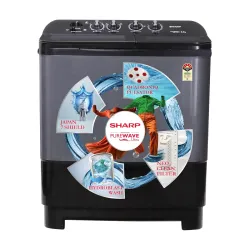 SHARP 8.0 kg, 5 Star, Semi-Automatic Top Loading Washing Machine