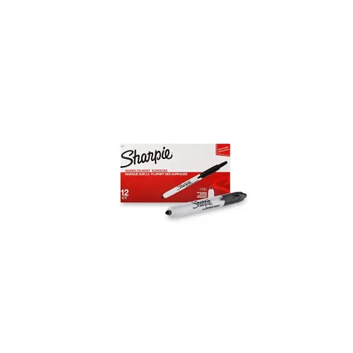 Image of SHARPIE Retractable Black Permanent Marker Po12