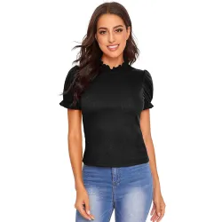 Shasmi Solid Western (Tops for Women_Black S)