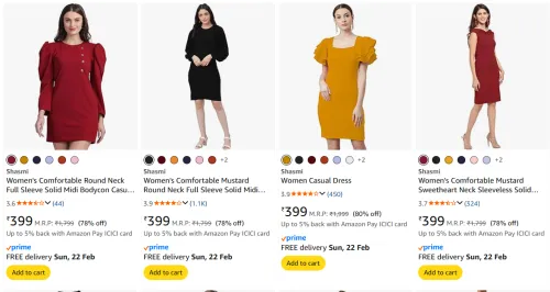 Image of Shasmi womens dresses upto 80% discount 