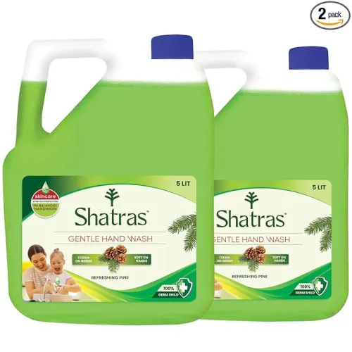 Image of Shatras Handwash Liquid Refill Can - Refresh Pine | Antibacterial 100% Germ-Protect | pH Balanced, Soft On Hands | Refre