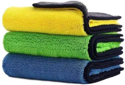 Sheen Microfiber Vehicle Washing Cloth (Pack Of 3, 800 GSM)