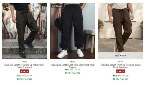 Image of Shein Men Clothes Minimum 50% Discount