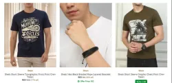 shein men t-shirts starting at ₹69