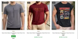 shein men t-shirts starting at ₹199