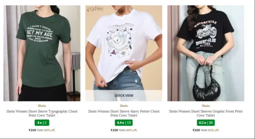 Image of Shein Western Wear at minimum 60% Discount