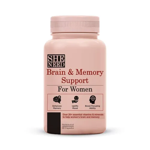 Image of SheNeed Women’s Brain & Memory Supplement supports focus & Performance with vitamins & minerals blend for cognitive func