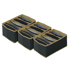 SHIBUI Drawer Clothes Organizer (3-Pack, NewBeige)